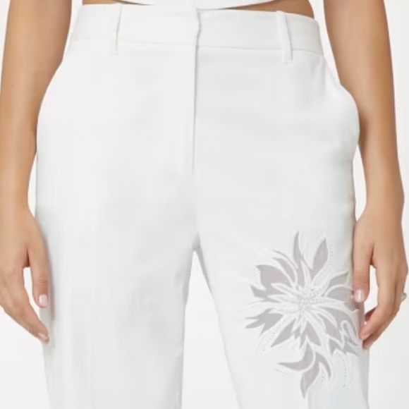 MARCIANO by Guess Glam De Fleur Pale Pearl Flare Leg Trouser--12 - Picture 2 of 14